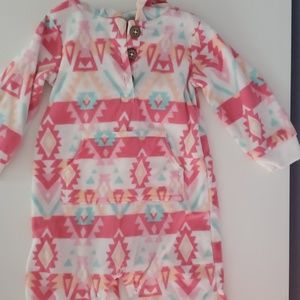 Carter's Fleece hooded romper size 12 months